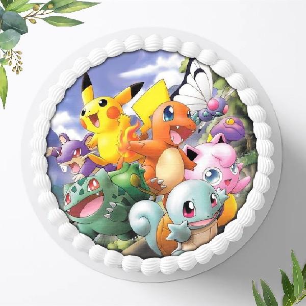 Preview: Pokemon Pikachu Tortenaufleger Ø 20cm, 0288w